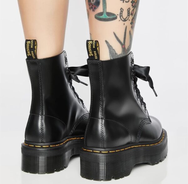 Bota Coturno Dora Couro Plataforma - Image 4