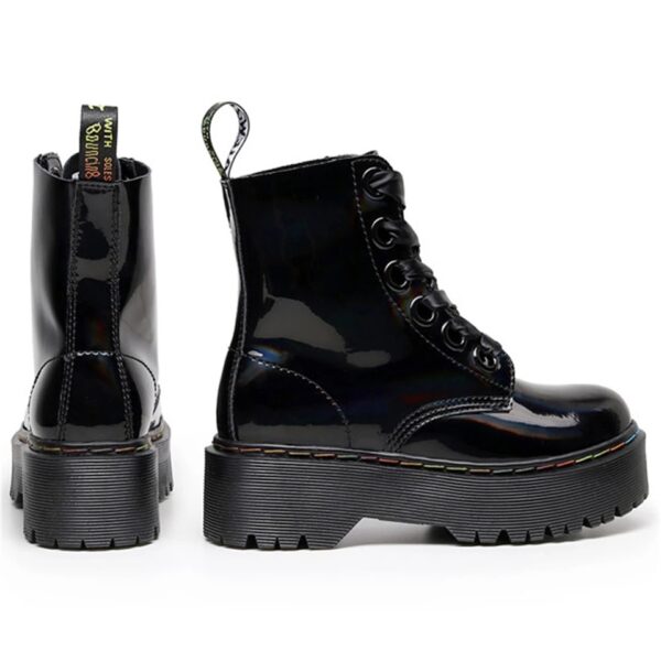 Bota Coturno Dora Couro Plataforma - Image 10
