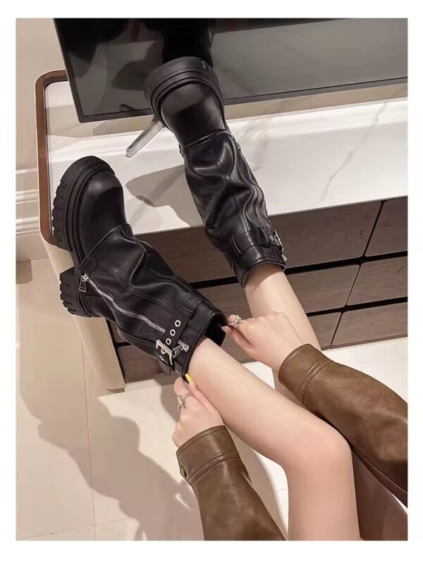 Bota Layne Cano Curto Plataforma - Imagem 2