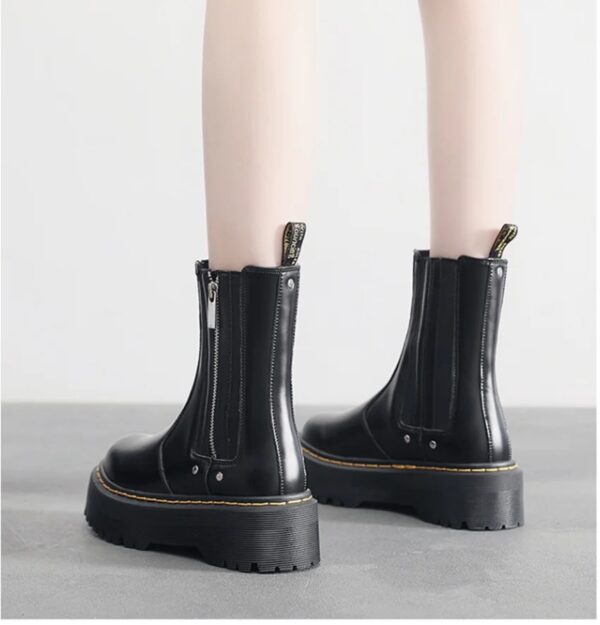 Bota Chelsea Maggie Couro Zíper - Imagem 2