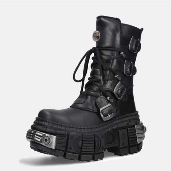 Bota Coturno Raven Couro Plataforma - Image 5