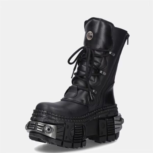 Bota Coturno Raven Couro Plataforma - Image 7