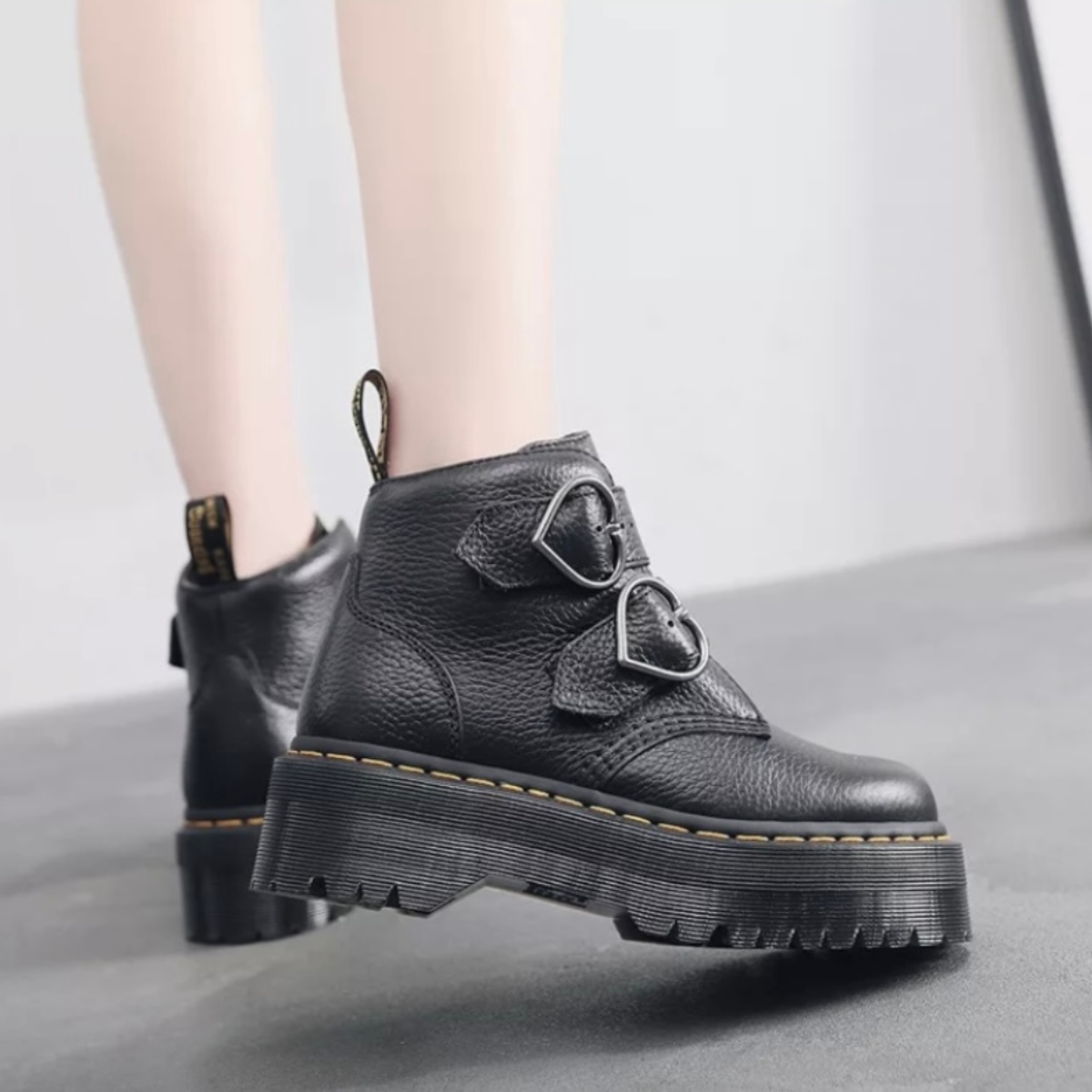 Bota Cindy Couro Plataforma - Imagem 3