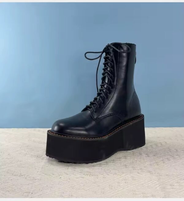 Bota Coturno Atlanta Couro Plataforma - Image 8