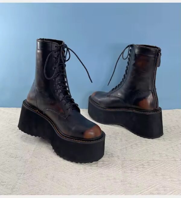 Bota Coturno Atlanta Couro Plataforma - Image 6