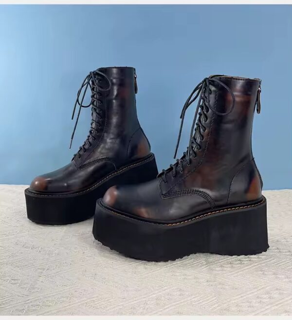 Bota Coturno Atlanta Couro Plataforma - Image 4