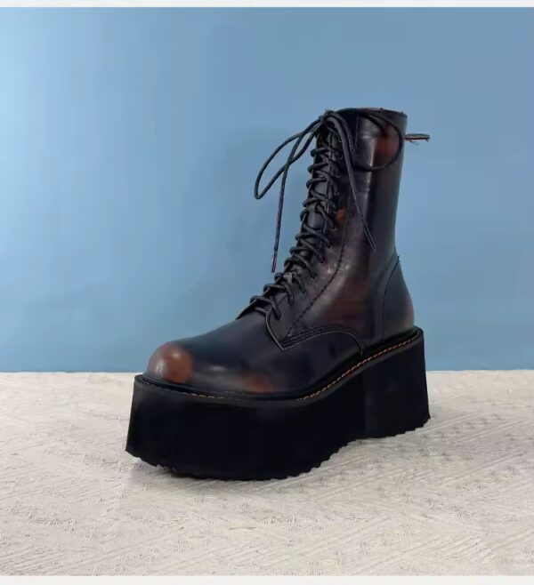 Bota Coturno Atlanta Couro Plataforma - Image 3