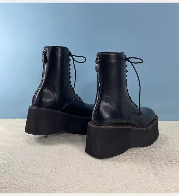 Bota Coturno Atlanta Couro Plataforma - Image 7