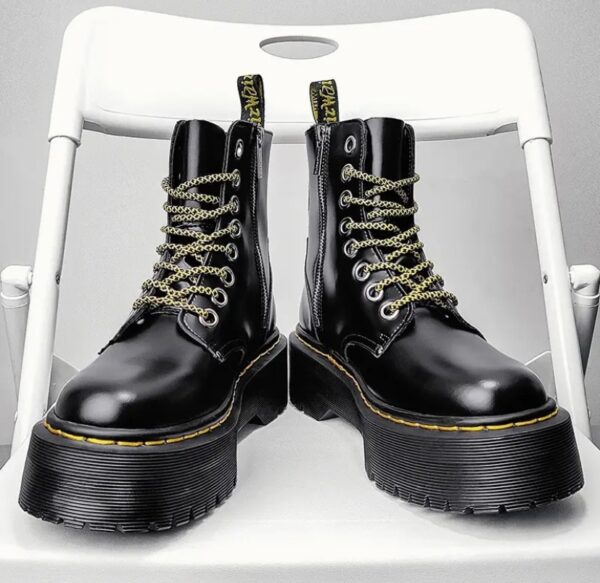 Bota Coturno Lily Couro Plataforma - Image 3