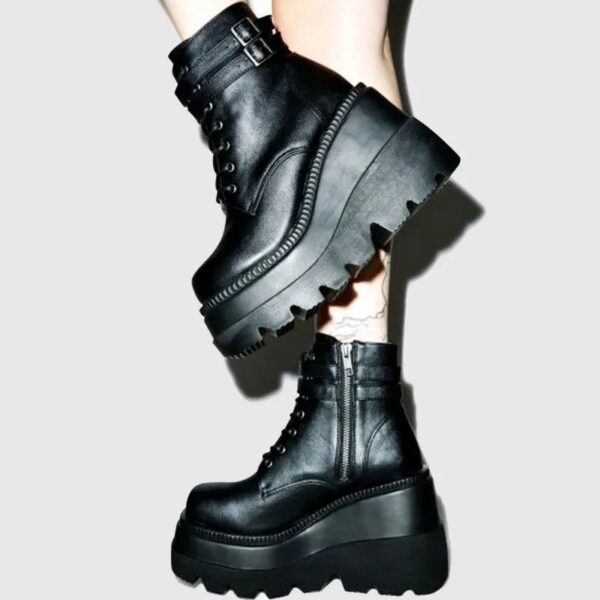 Bota Lia Plataforma Cano Curto - Imagem 6