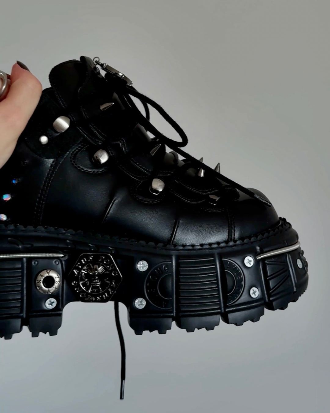 Tênis Plataforma Couro Pentagrama - Imagem 6