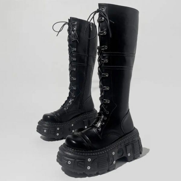 Bota Coturno Joelho Toronto Couro - Image 5