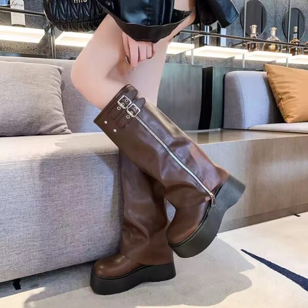 Bota Biker Raw Cano Longo Plataforma - Imagem 3