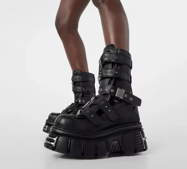 Bota Coturno Noxbridge Couro Plataforma - Imagem 6