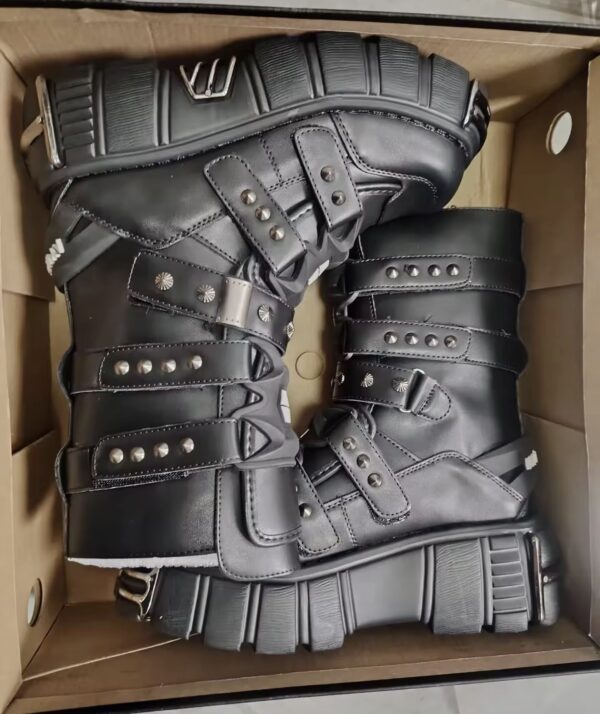 Bota Coturno Noxbridge Couro Plataforma - Imagem 9
