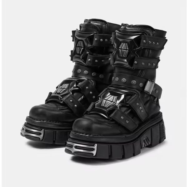 Bota Coturno Noxbridge Couro Plataforma - Imagem 4