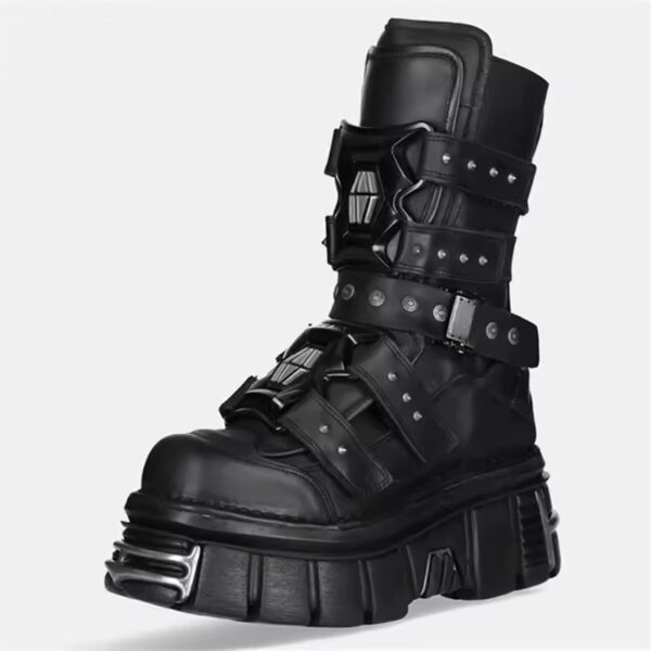 Bota Coturno Noxbridge Couro Plataforma - Imagem 5