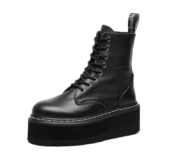 Bota Coturno Plataforma Couro Gaga - Image 5