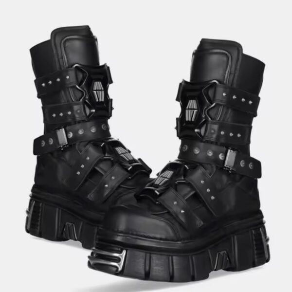 Bota Coturno Noxbridge Couro Plataforma - Imagem 2