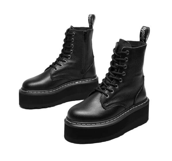 Bota Coturno Plataforma Couro Gaga - Image 4