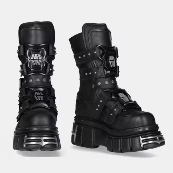 Bota Coturno Noxbridge Couro Plataforma - Imagem 3