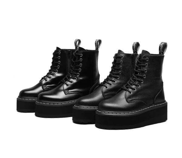 Bota Coturno Plataforma Couro Gaga - Image 2