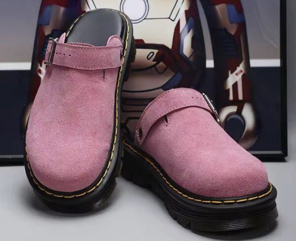 Clog Mule Charlie Couro Veludo - Imagem 5