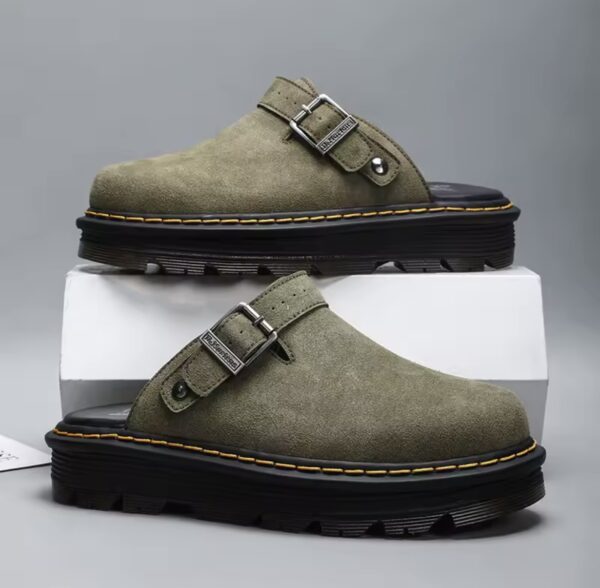 Clog Mule Charlie Couro Veludo - Imagem 10