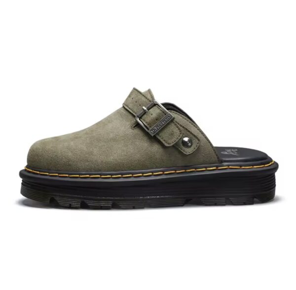Clog Mule Charlie Couro Veludo - Imagem 9