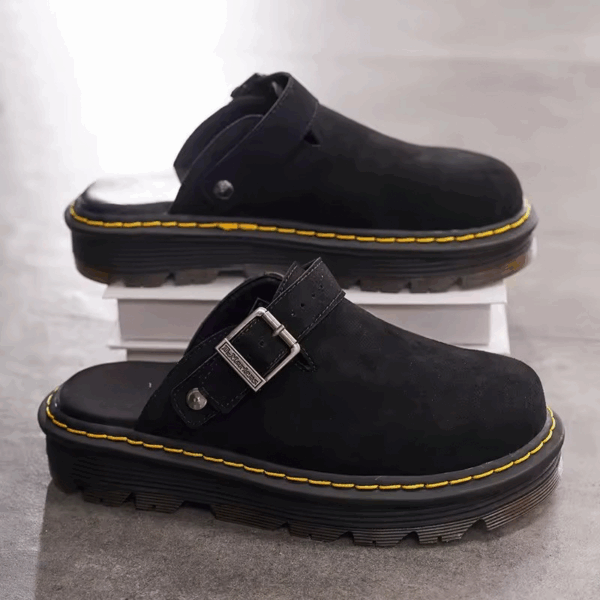Clog Mule Charlie Couro Veludo - Imagem 2