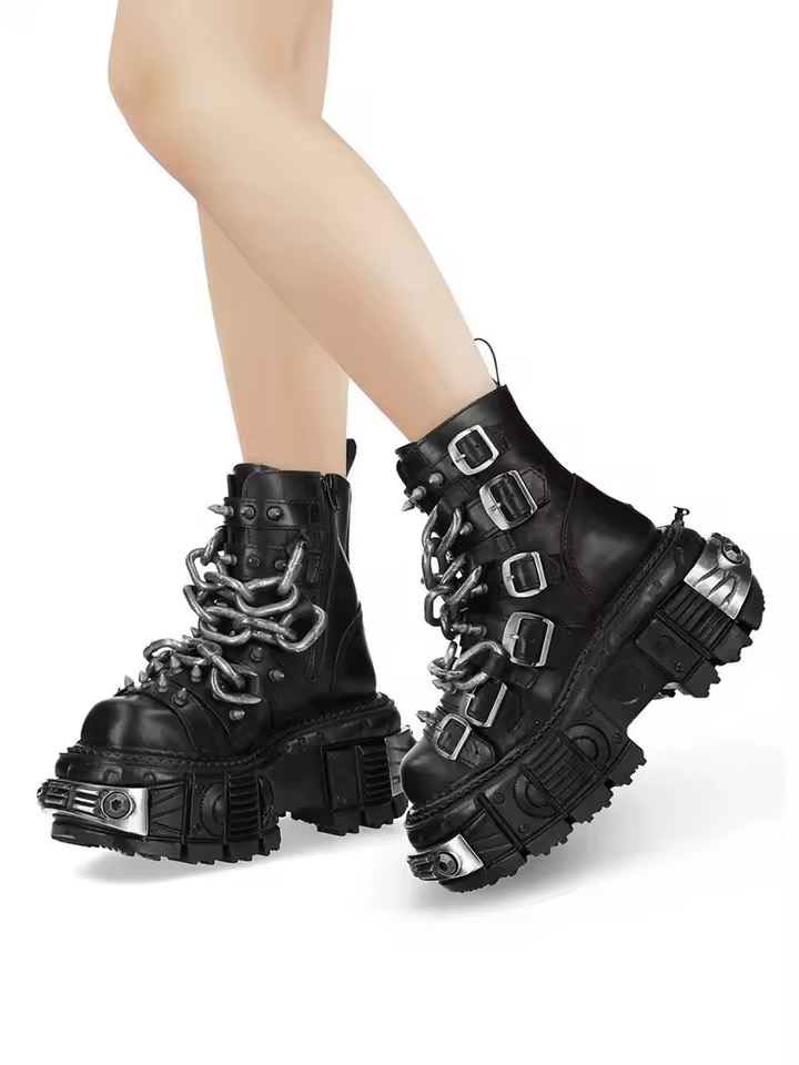 Coturno Correntes Couro - Imagem 2