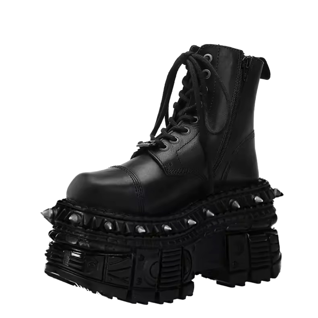 Coturno Jade Couro Spikes - Imagem 4