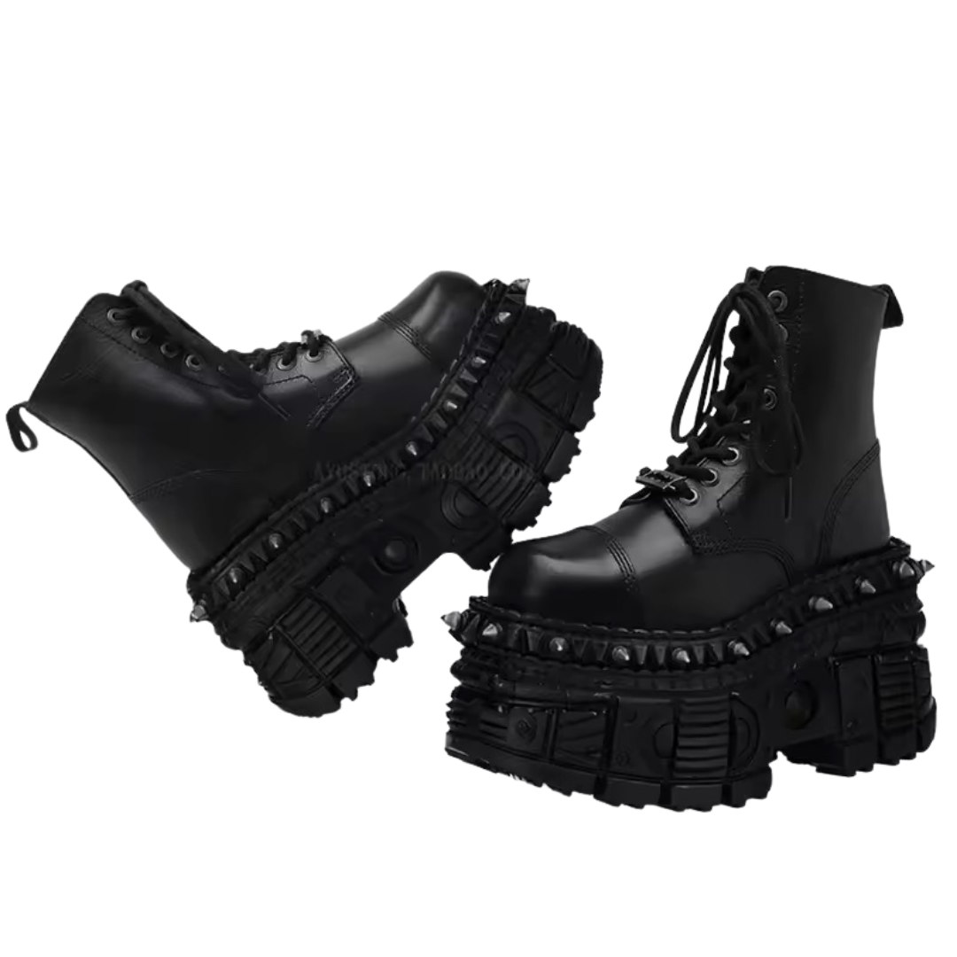 Coturno Jade Couro Spikes - Imagem 6