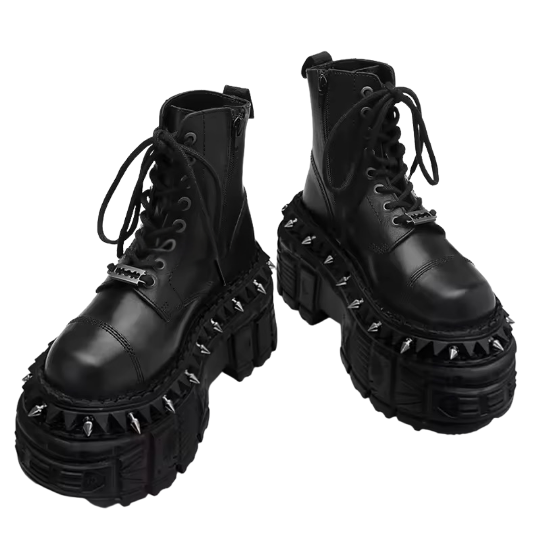 Coturno Jade Couro Spikes - Imagem 8