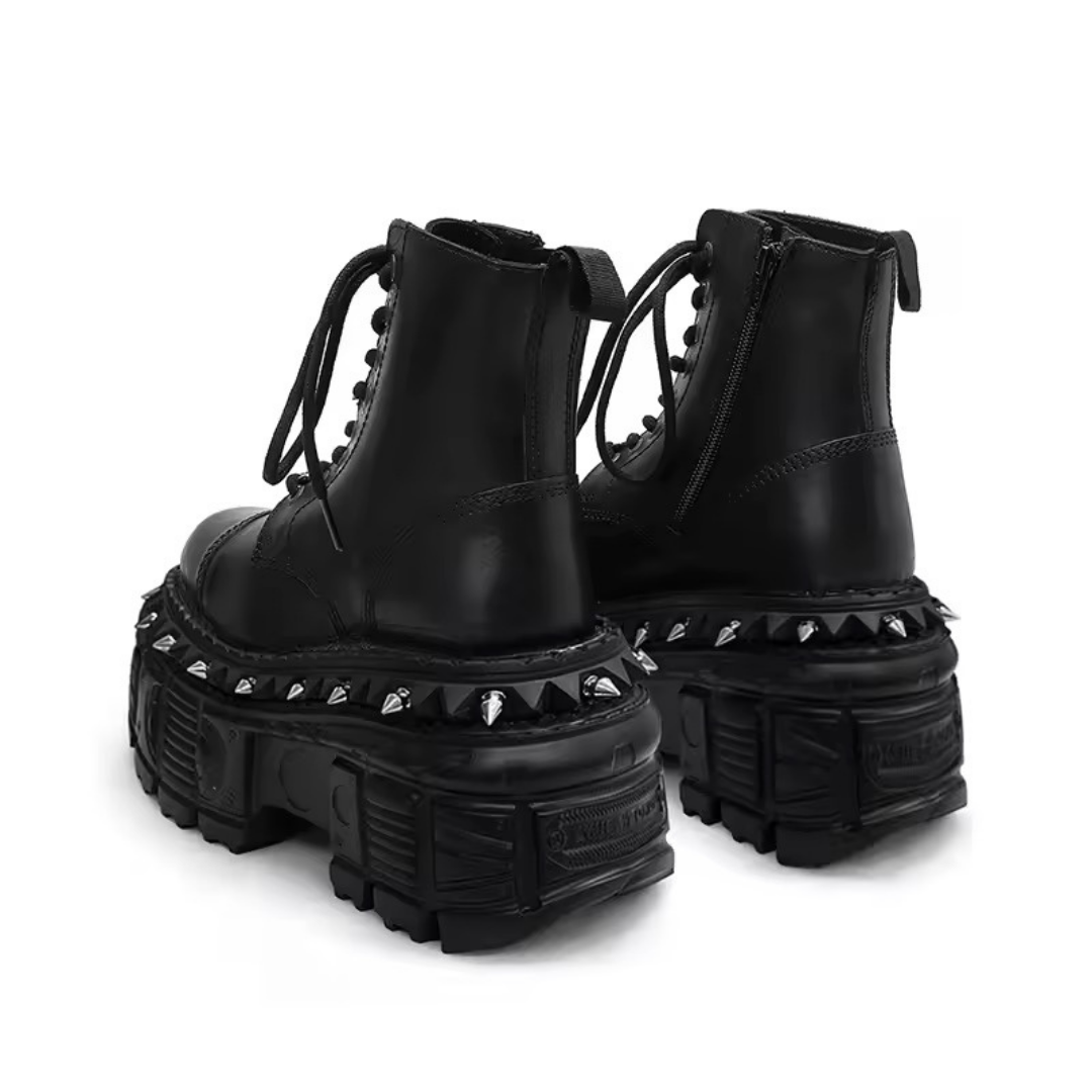 Coturno Jade Couro Spikes - Imagem 7